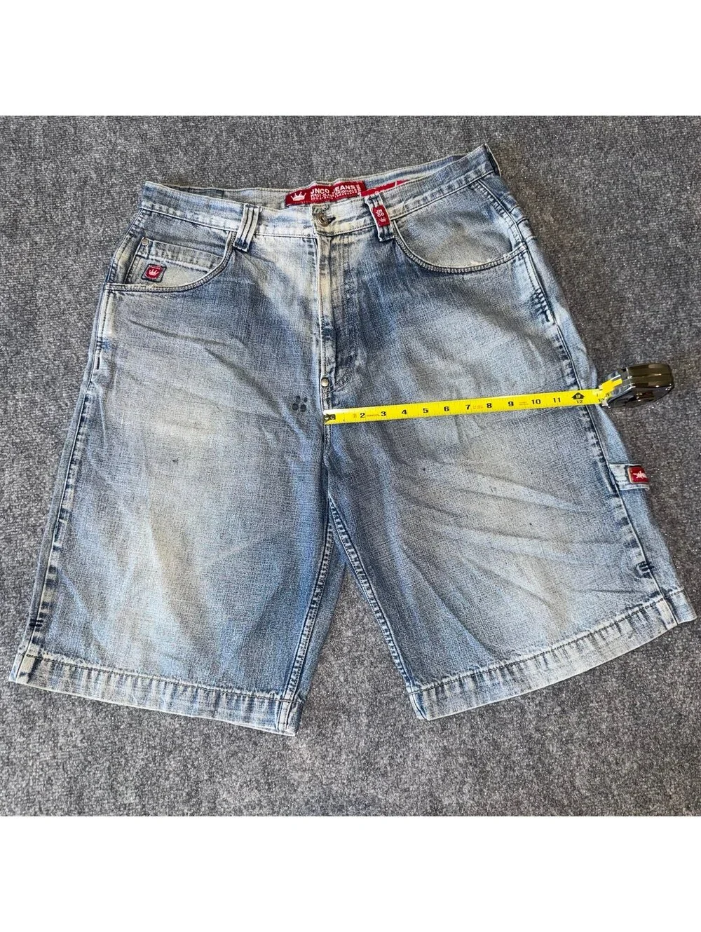 JNCO Jeans Grail Baggy Carpenter Denim Jorts Mens XL 36 Vtg y2k 90s Rare Snake